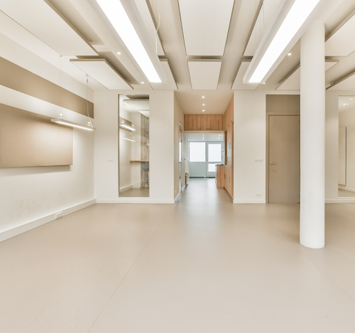 An empty, remodeled office.
